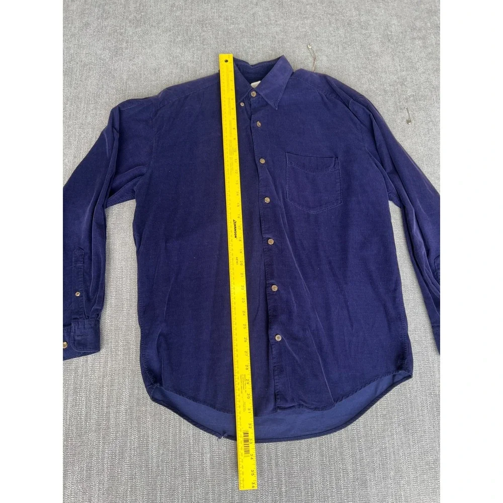 Vintage Banana Republic Corduroy Shirt Mens M Purple Long Sleeve Button Down